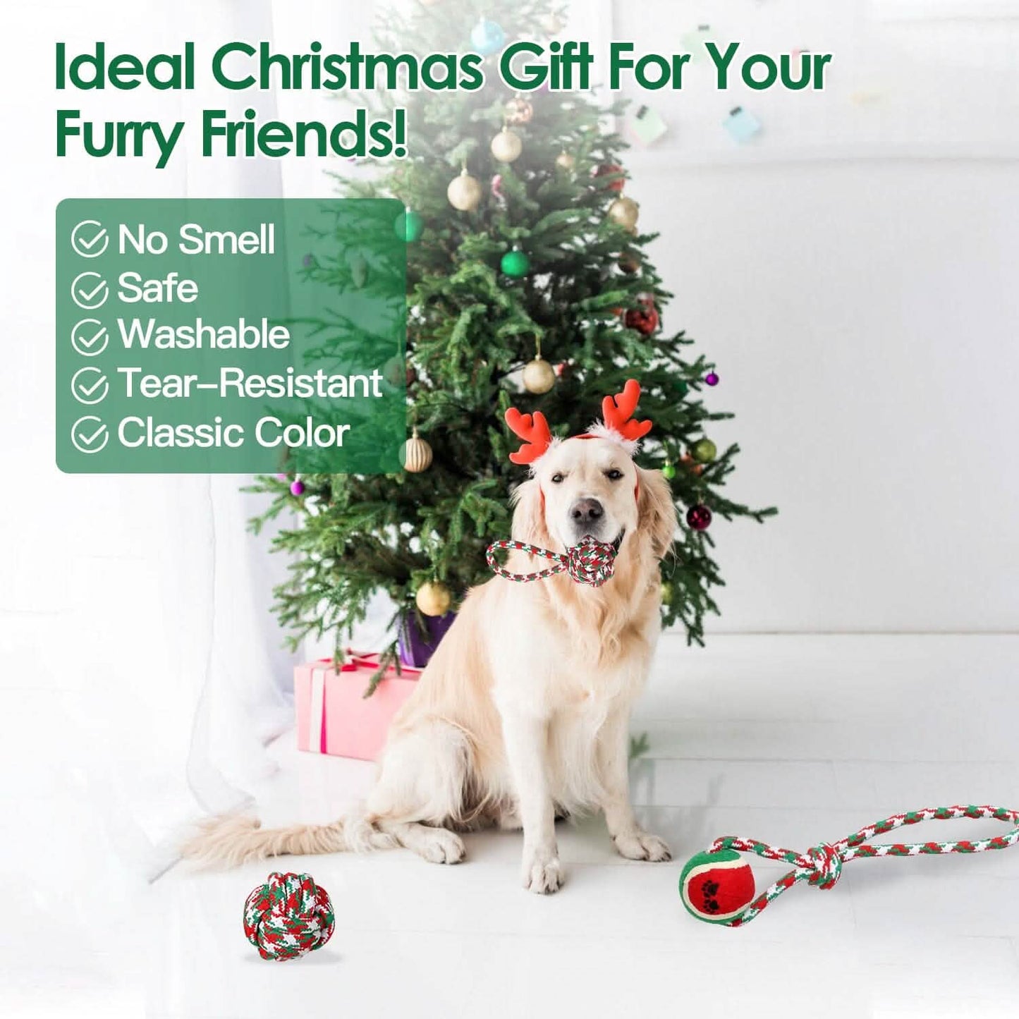 5-Pieces: Christmas Dog Rope Chew Toys DailySale