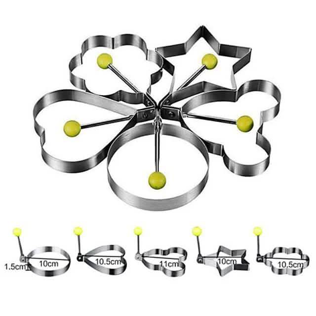 5-Pieces Set: Fried Egg Mold Pancake Rings Shaped DailySale