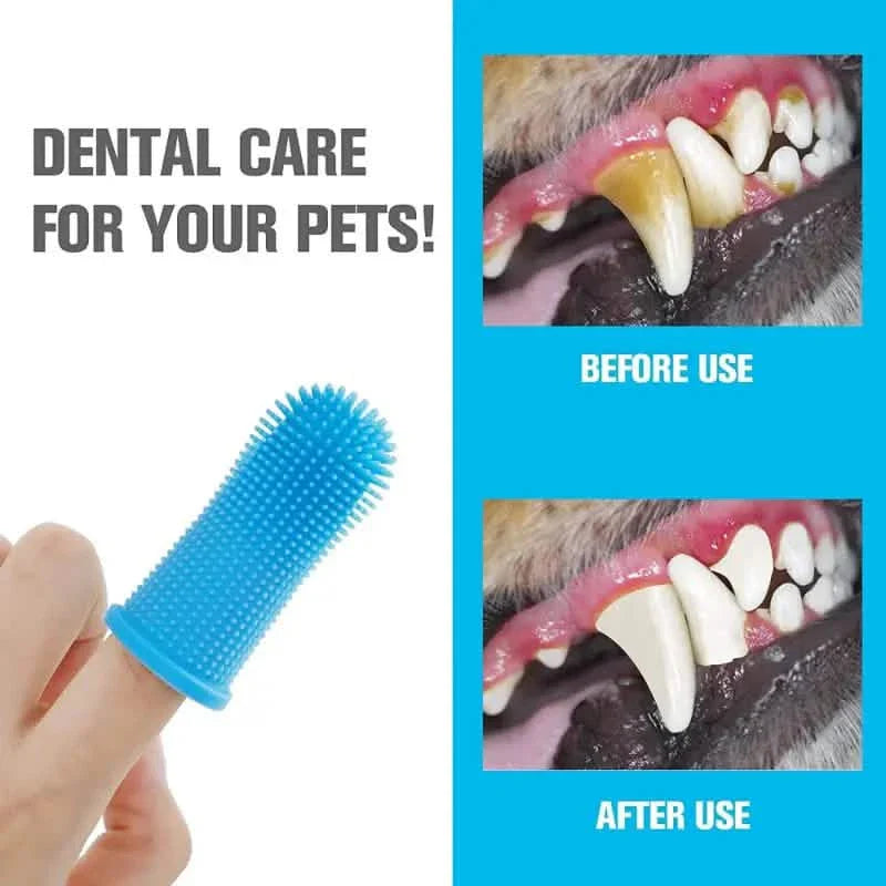 5-Pieces: Super Soft Pet Finger Toothbrush Teeth Cleaning Silicone Tooth Brush DailySale