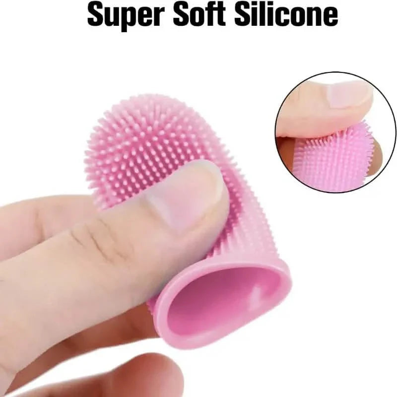5-Pieces: Super Soft Pet Finger Toothbrush Teeth Cleaning Silicone Tooth Brush DailySale