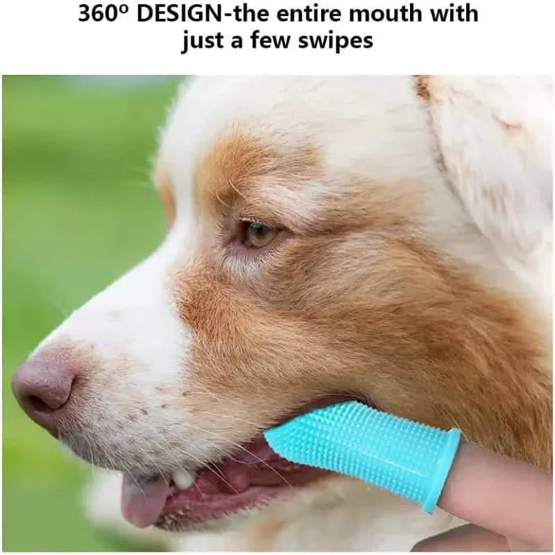 5-Pieces: Super Soft Pet Finger Toothbrush Teeth Cleaning Silicone Tooth Brush DailySale