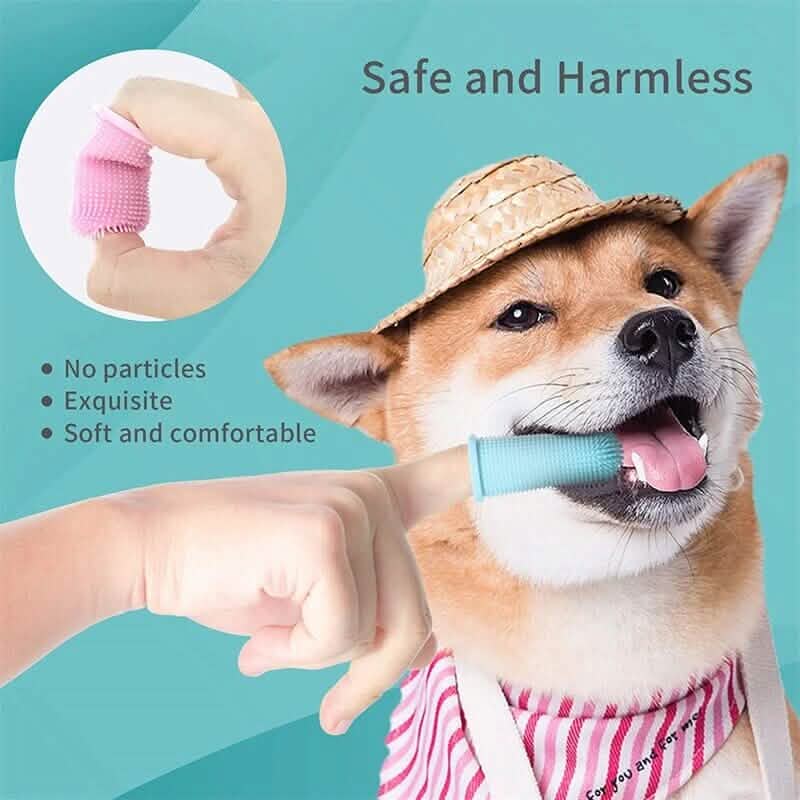 5-Pieces: Super Soft Pet Finger Toothbrush Teeth Cleaning Silicone Tooth Brush DailySale