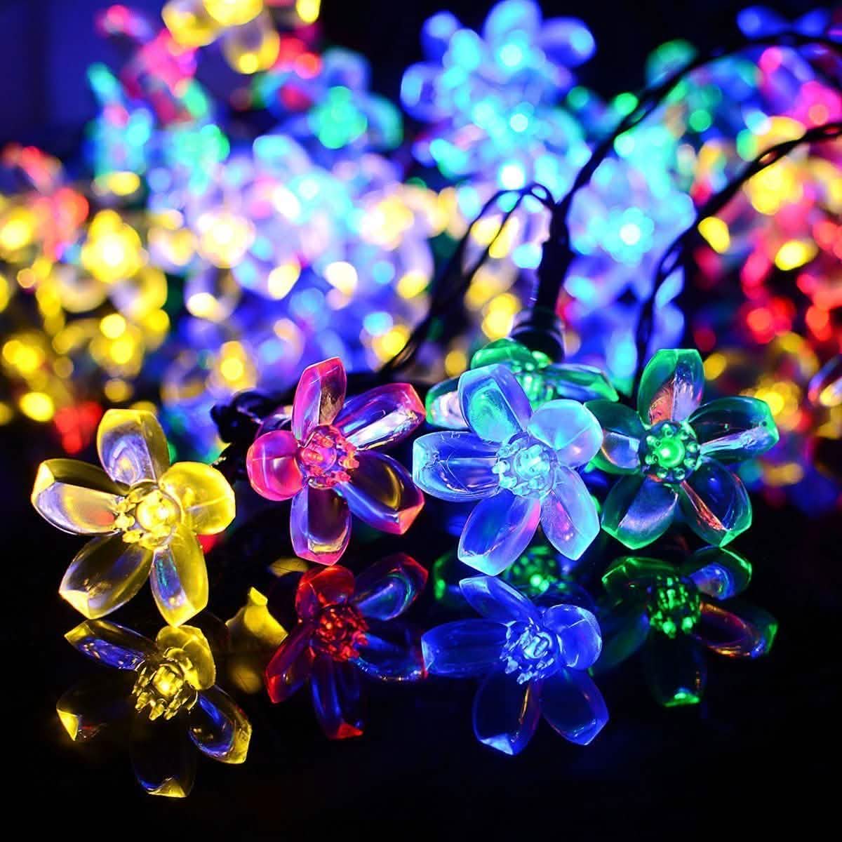 50 LED Fairy Flower Blossom Solar String Lights DailySale