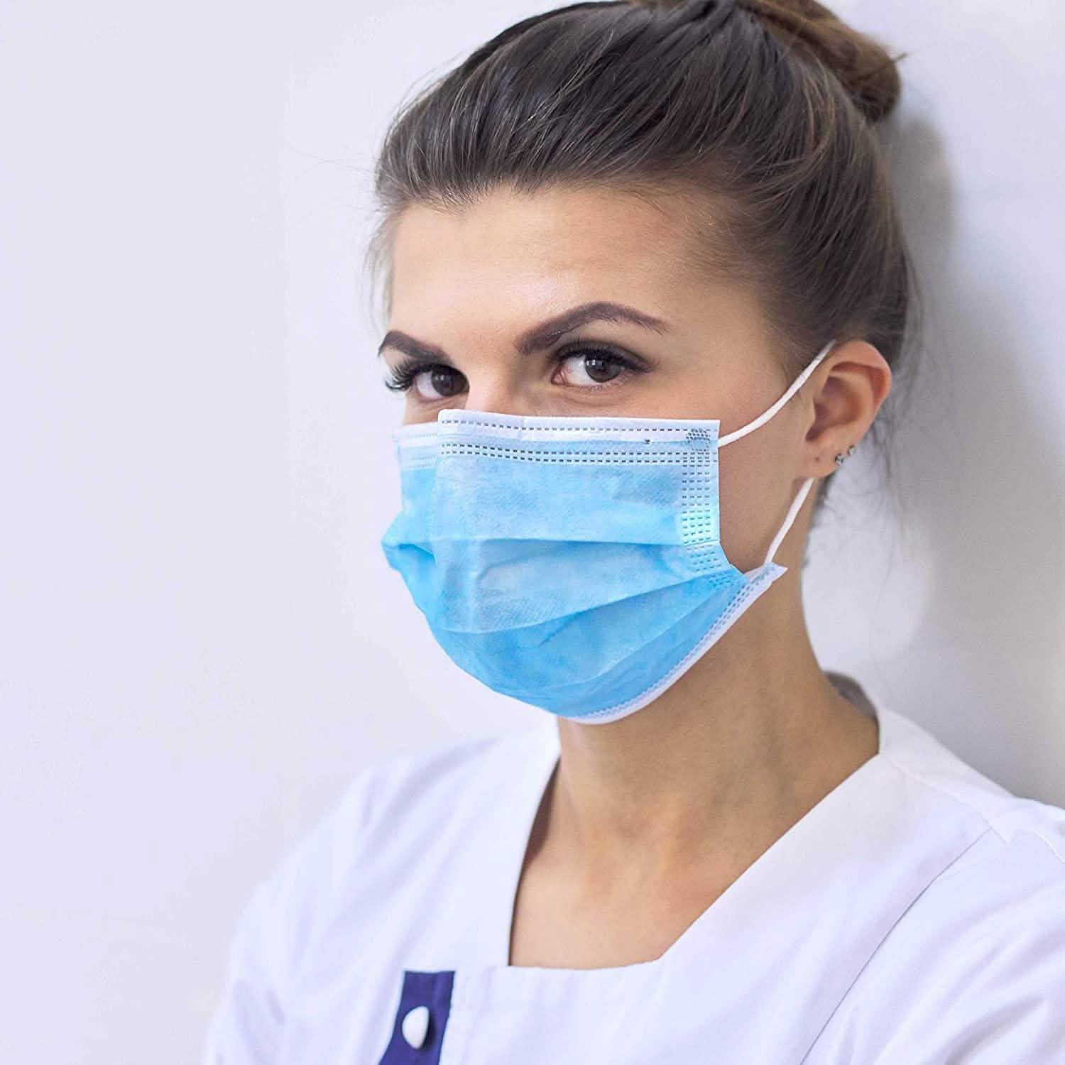 50-Pack or 100-Pack of 3 Layer Disposable Protective Face Masks DailySale
