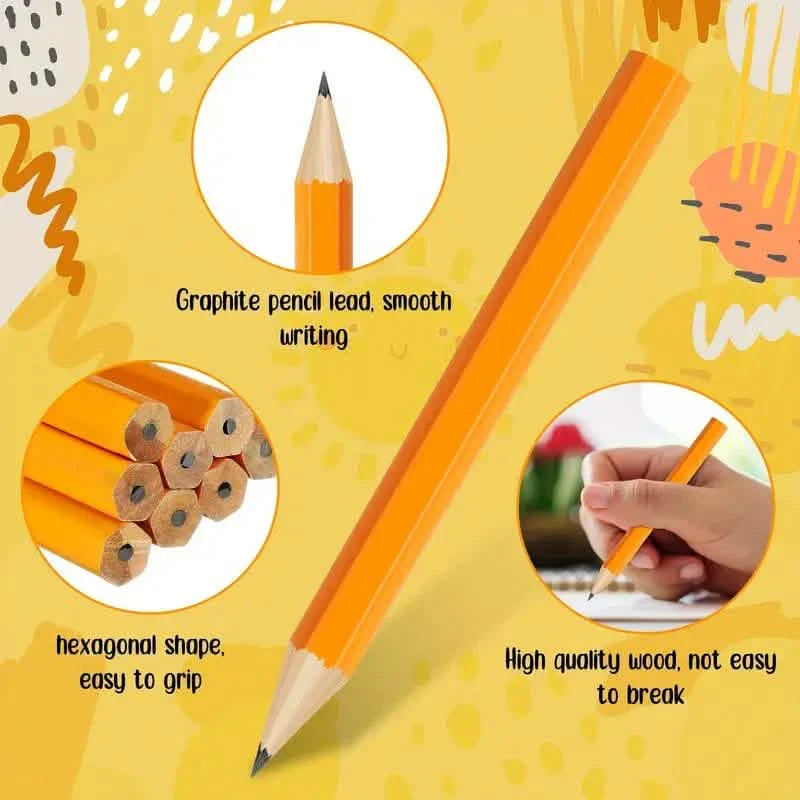 50-Pieces: 3.5" Hexagonal Golf Pencils - HB Yellow, Pre-Sharpened DailySale