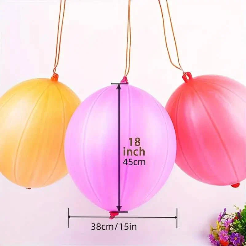 50-Pieces: Vibrant Punch Balloons Set - Heavy-Duty, Rubber-Banded, and Long-Lasting DailySale
