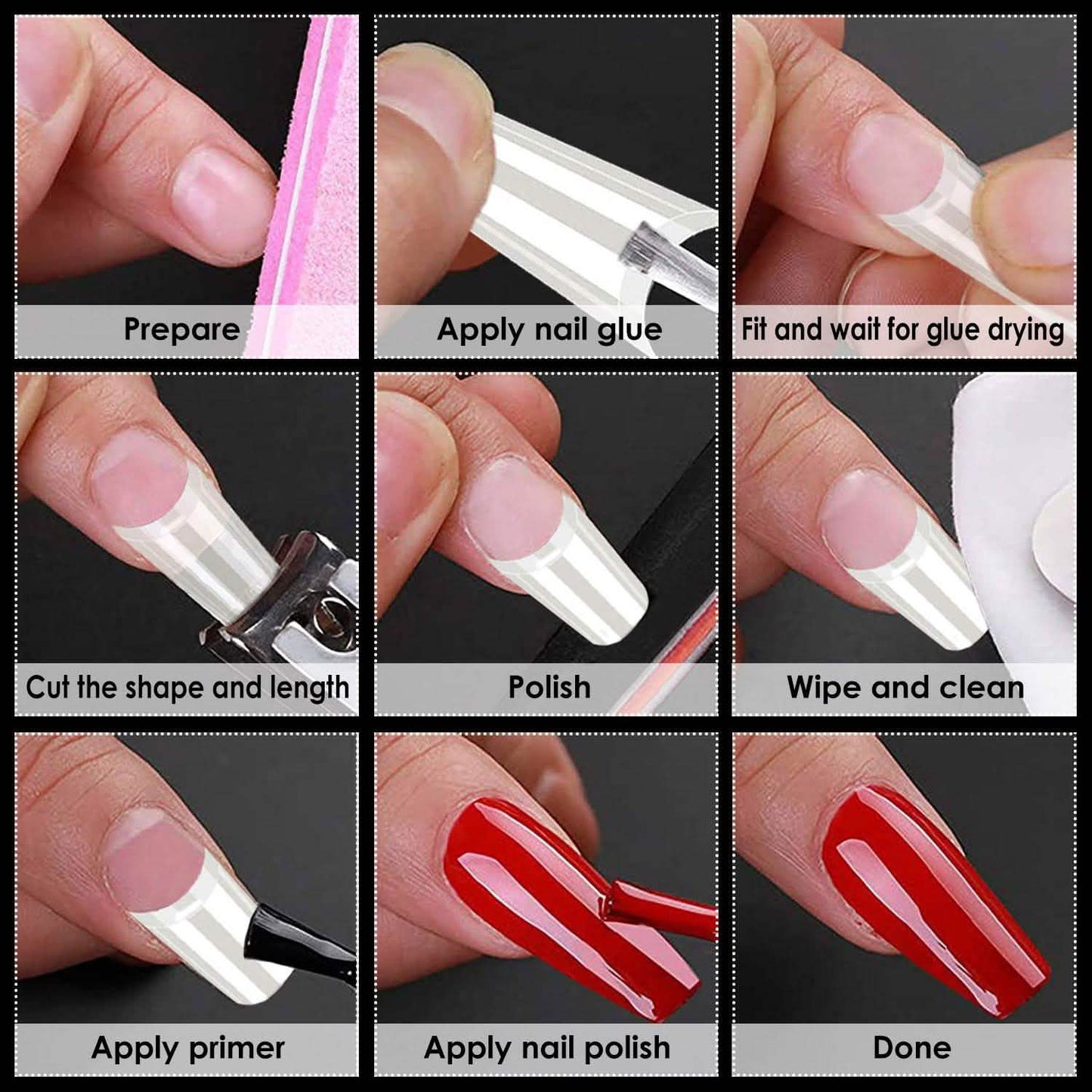 500-Piece: Long False Finger Nails DailySale