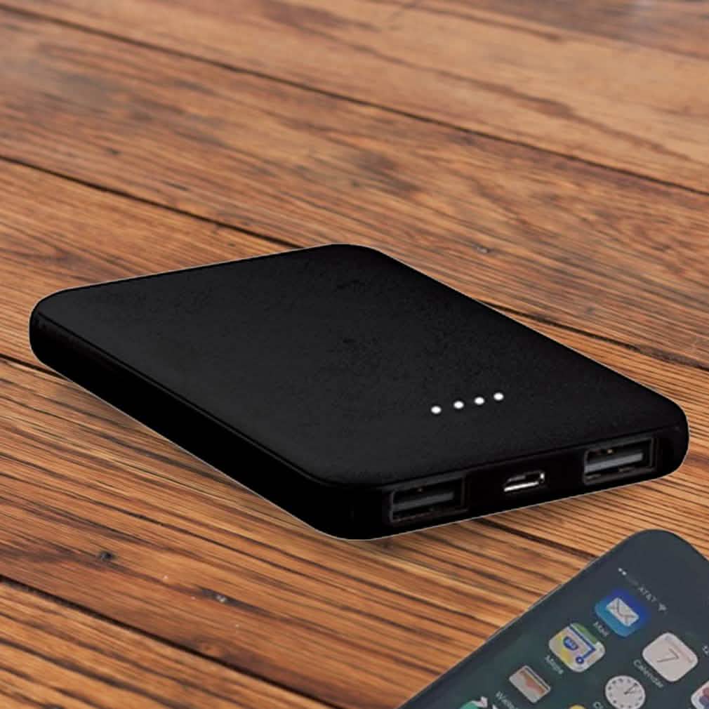 5000mAh 2 Port Black Power Bank DailySale