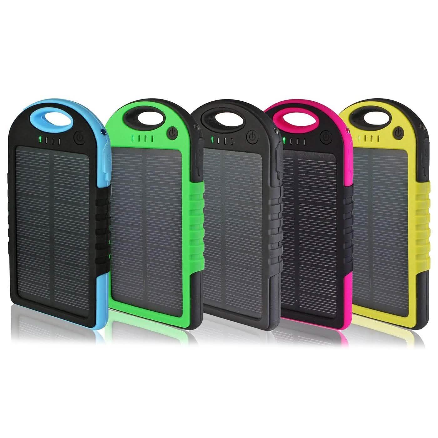 5,000mAh Water-Resistant Solar Smartphone Charger DailySale