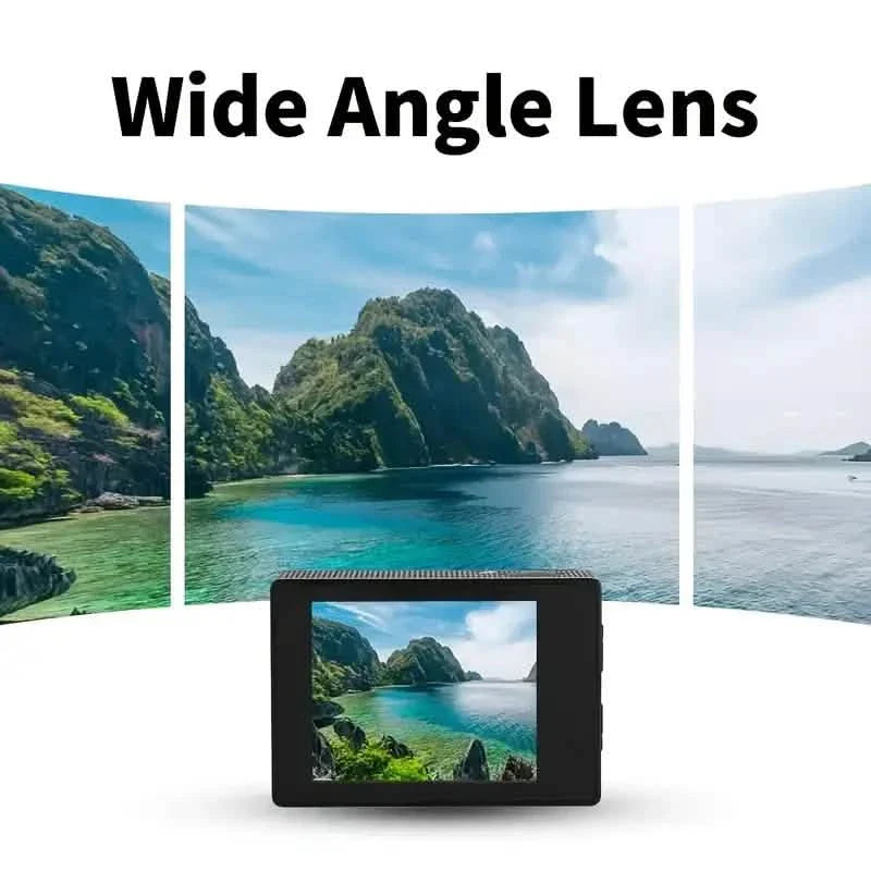 Ultra HD 1080P Action Camera – 140° Wide Angle, Fisheye Lens, LCD Display DailySale