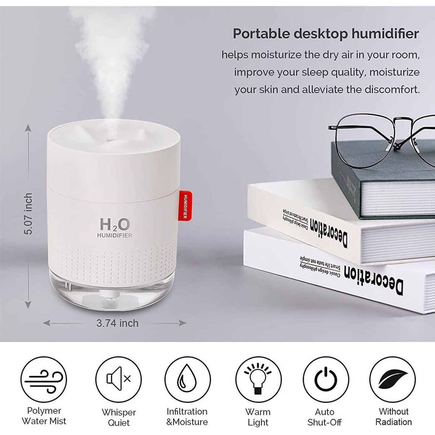 500ml Cool Mist Portable Mini Humidifier DailySale