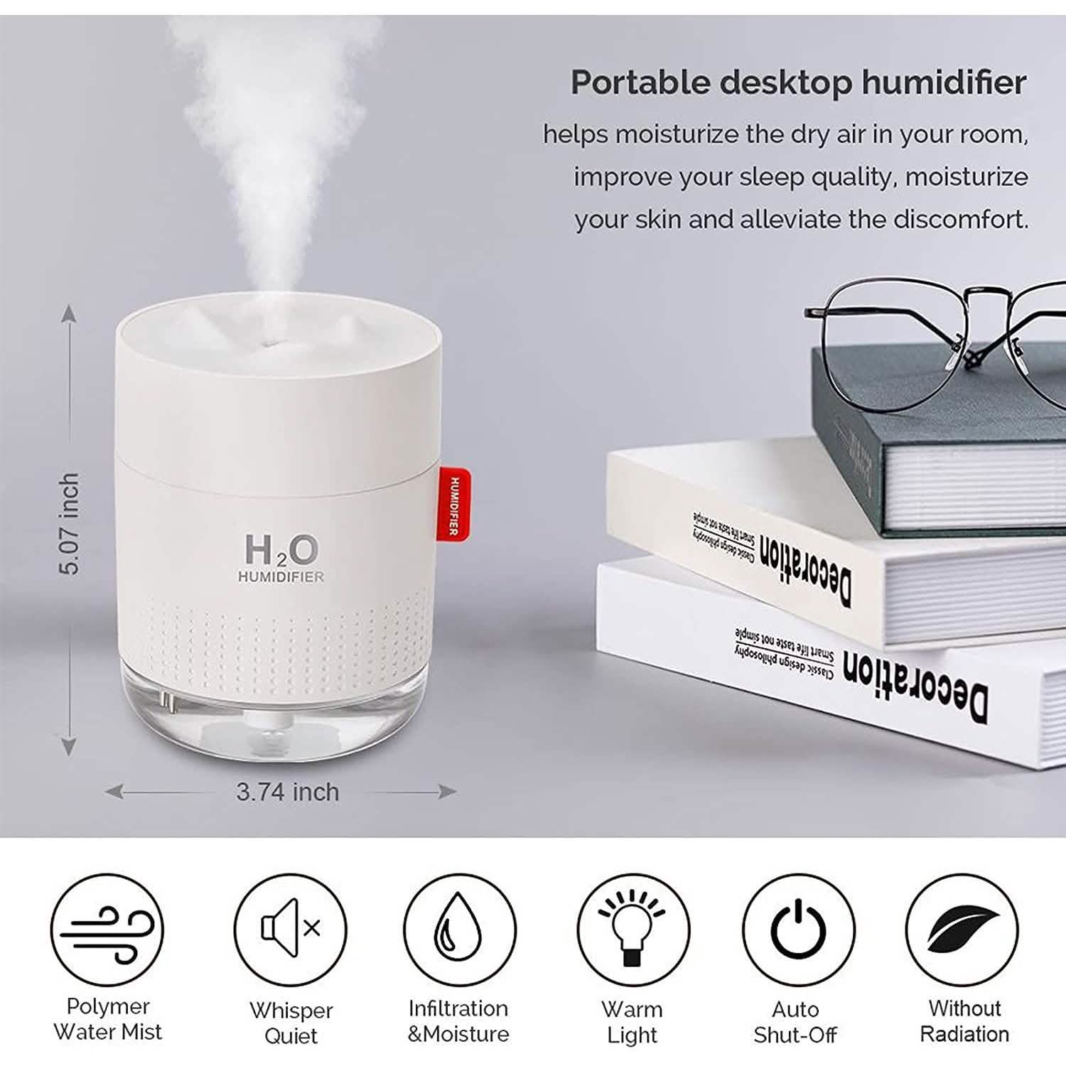 500ml Cool Mist Portable Mini Humidifier DailySale