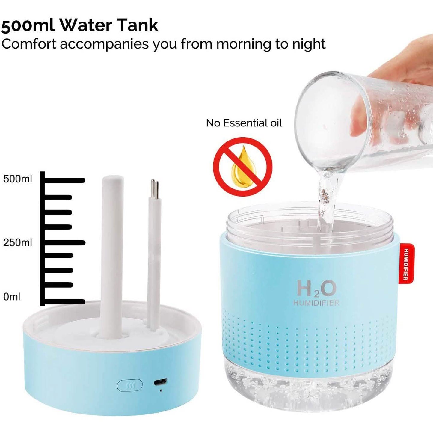 500ml Cool Mist Portable Mini Humidifier DailySale