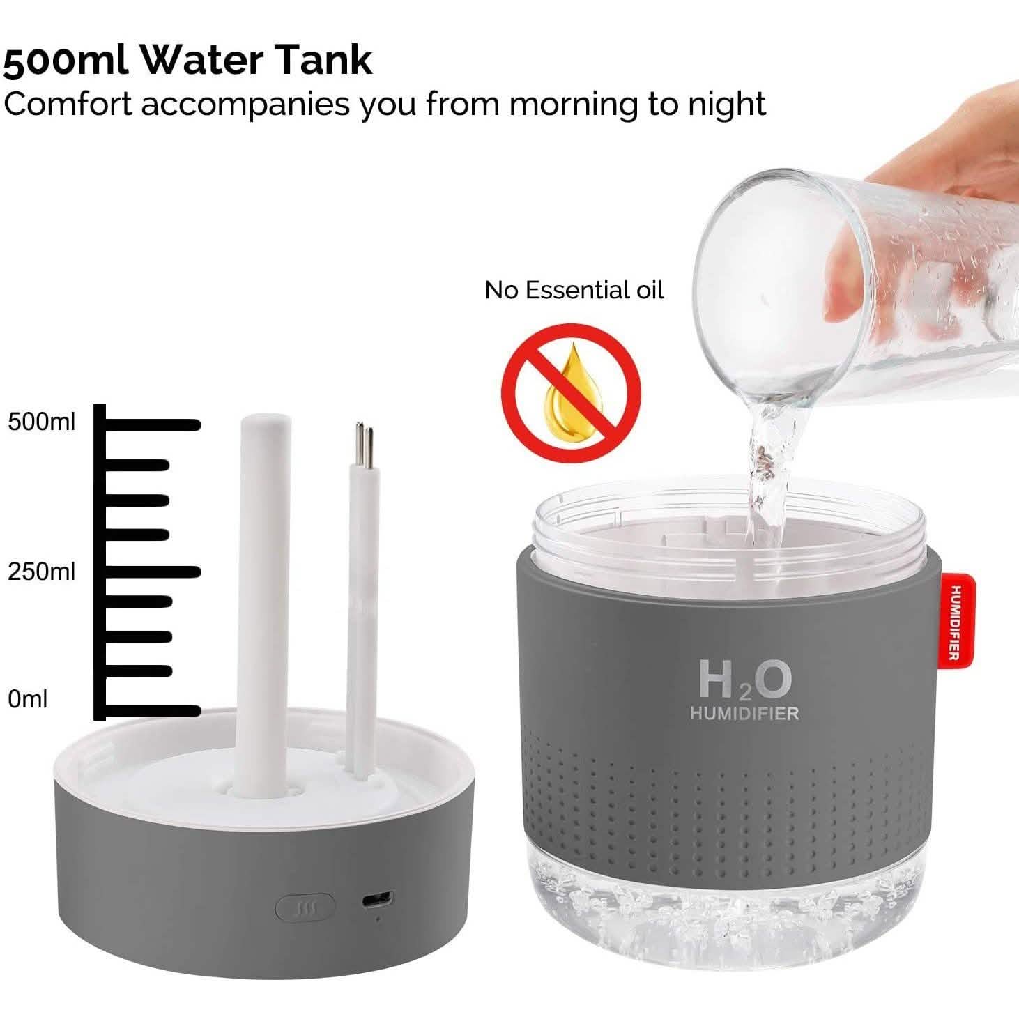 500ml Cool Mist Portable Mini Humidifier DailySale