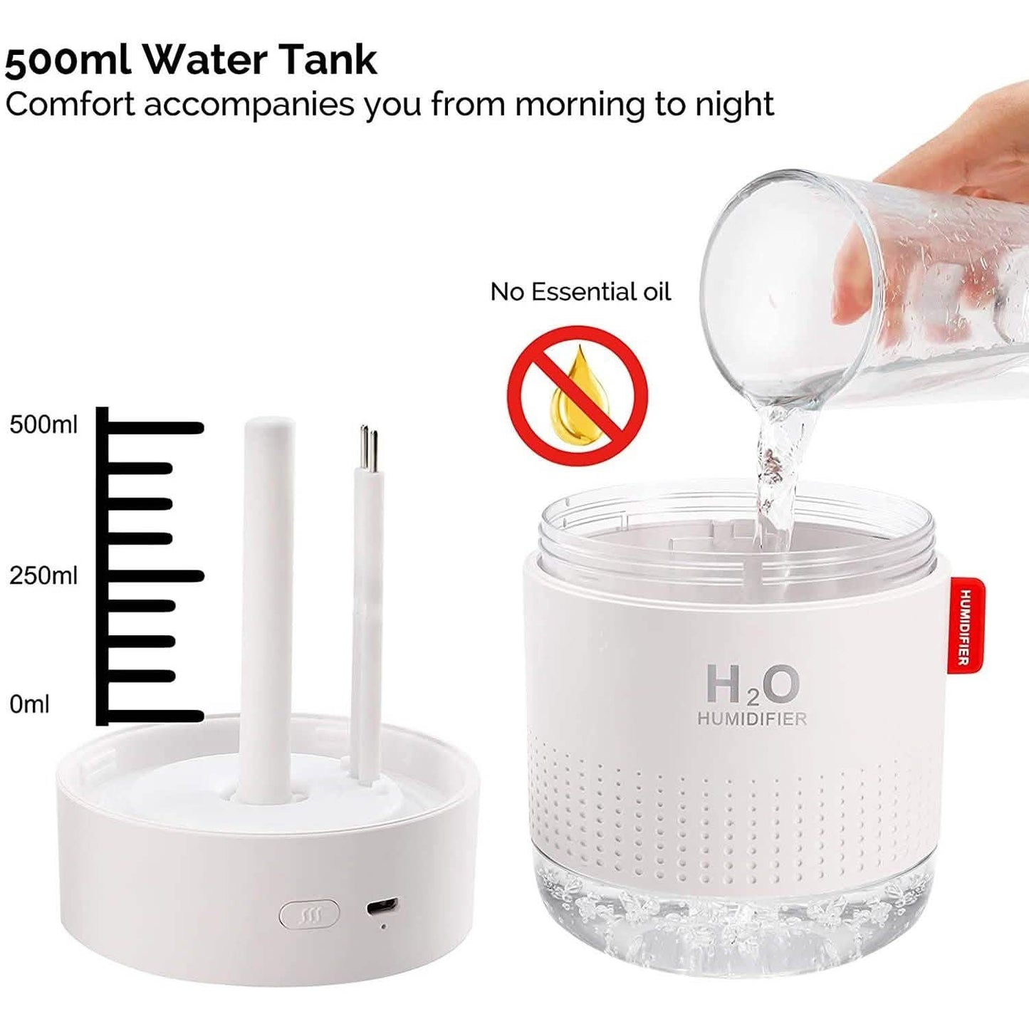 500ml Cool Mist Portable Mini Humidifier DailySale