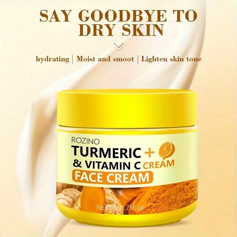 50g/1.75 Oz Turmeric + Vitamin C Face Cream with Hyaluronic Acid DailySale