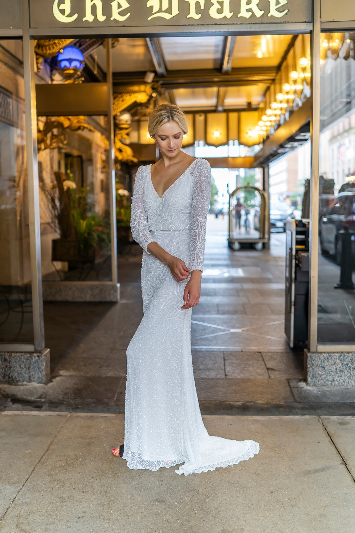 Lara Grant Long Sleeve Beaded Wedding Dress Lara New York