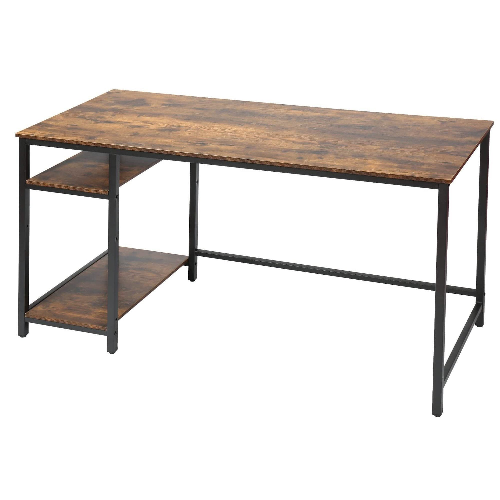 55" Rectangular Desk with Storage Shelves DailySale