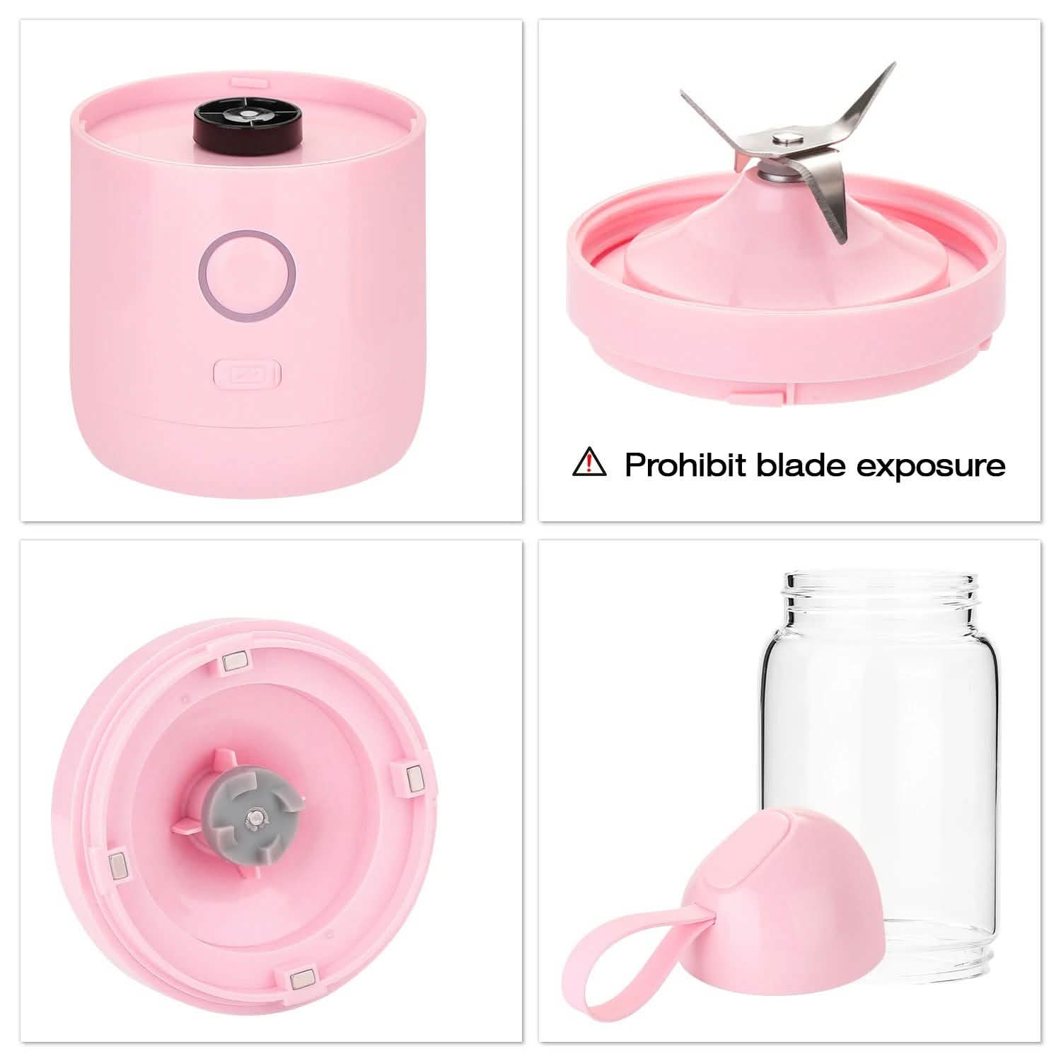550ML USB Portable Mixer Rechargeable Juicer Fruit Blender Juicer Shaker Bottle DailySale