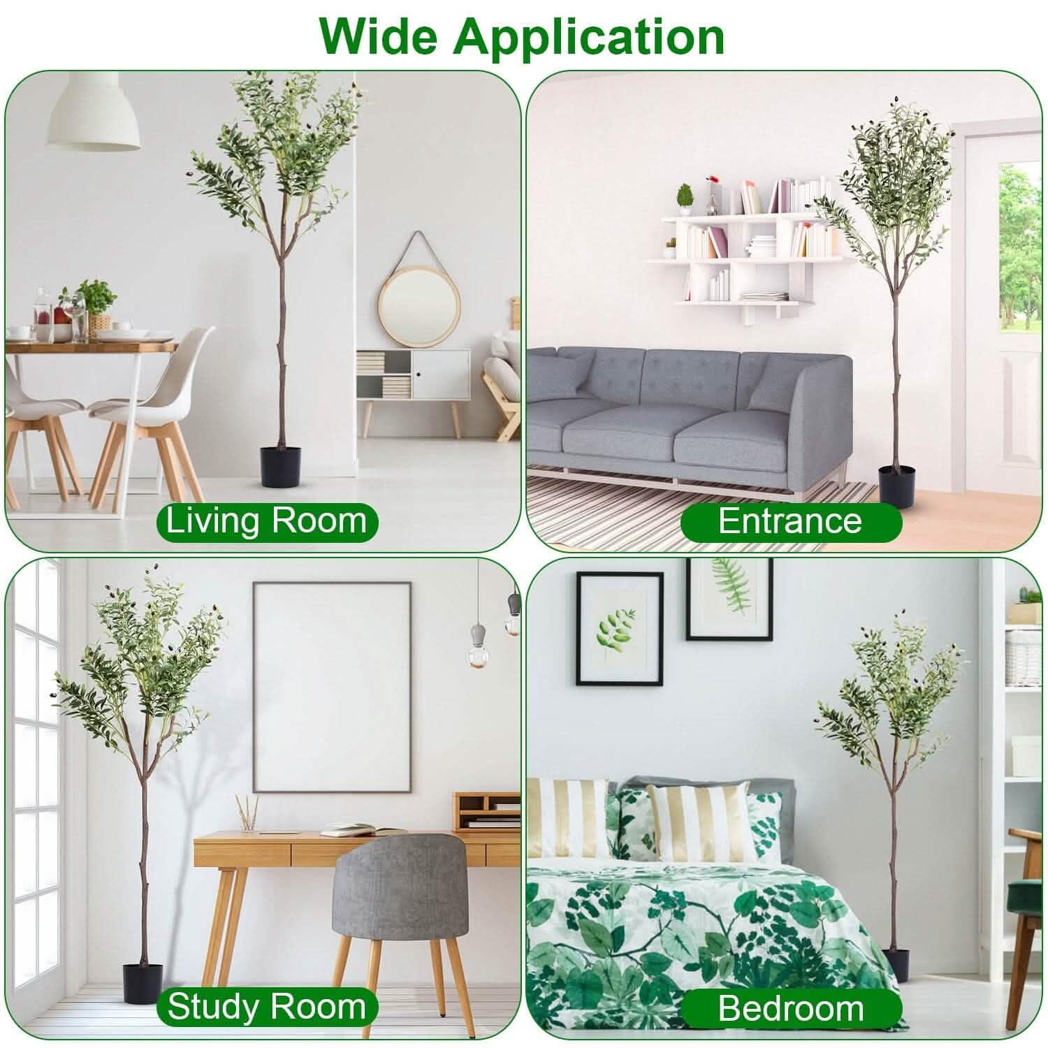 5.9ft Artificial Olive Tree with Lush Olive Branches and Fruits with Black Planter Pot DailySale