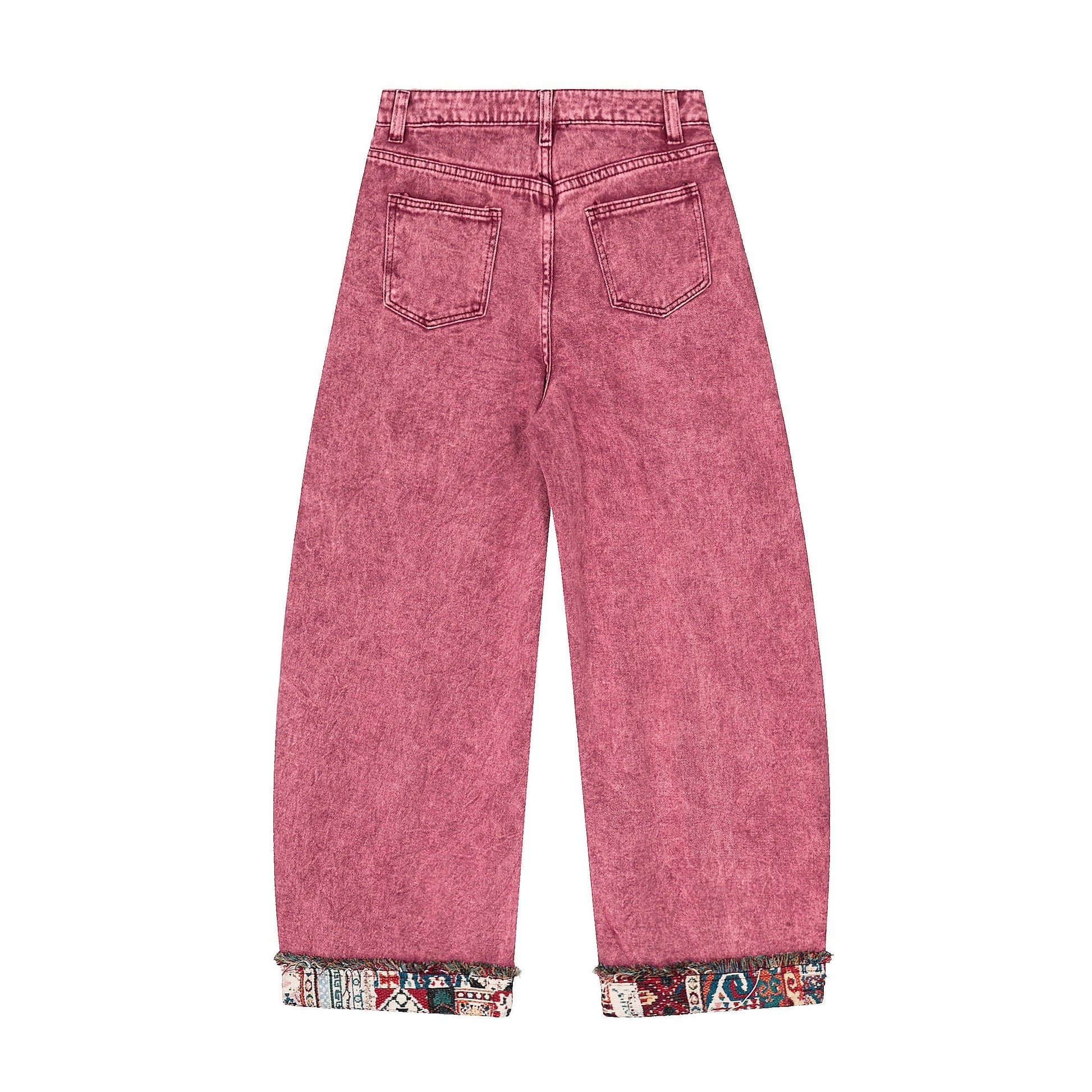Patch Dream Washed Rose Jeans - Tapestry Patchwork Luxury Denim | LuxuryUrbanwear - Luxuryurbanwear