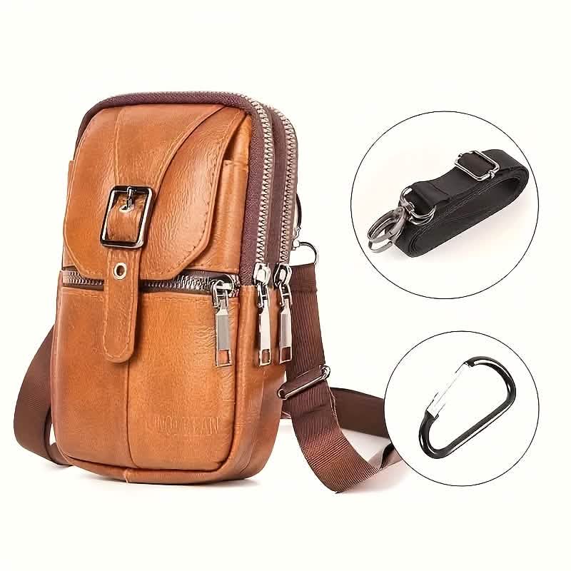 Men’s Genuine Leather Waist Bag Wallet DailySale