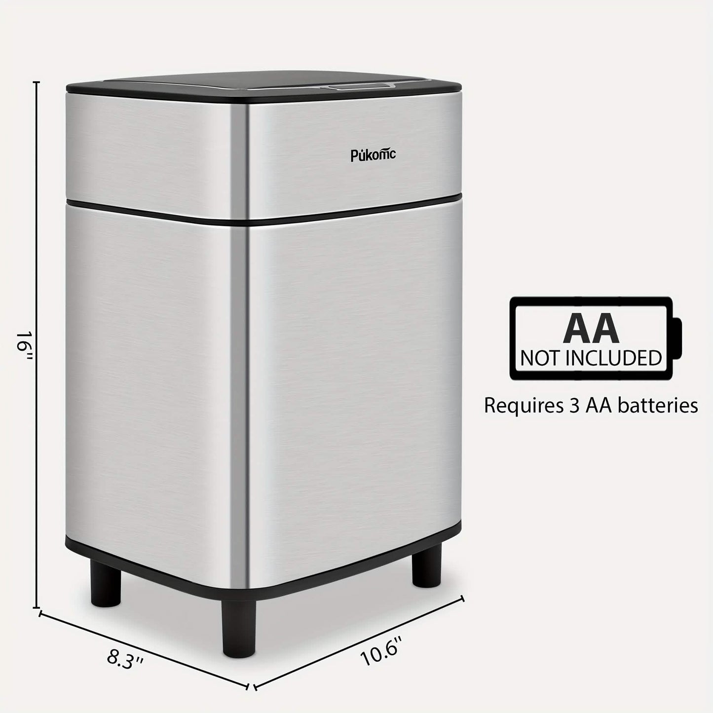 Automatic Stainless Steel Sensor Trash Can – Hands-free Quiet Close & Odor-Control System DailySale