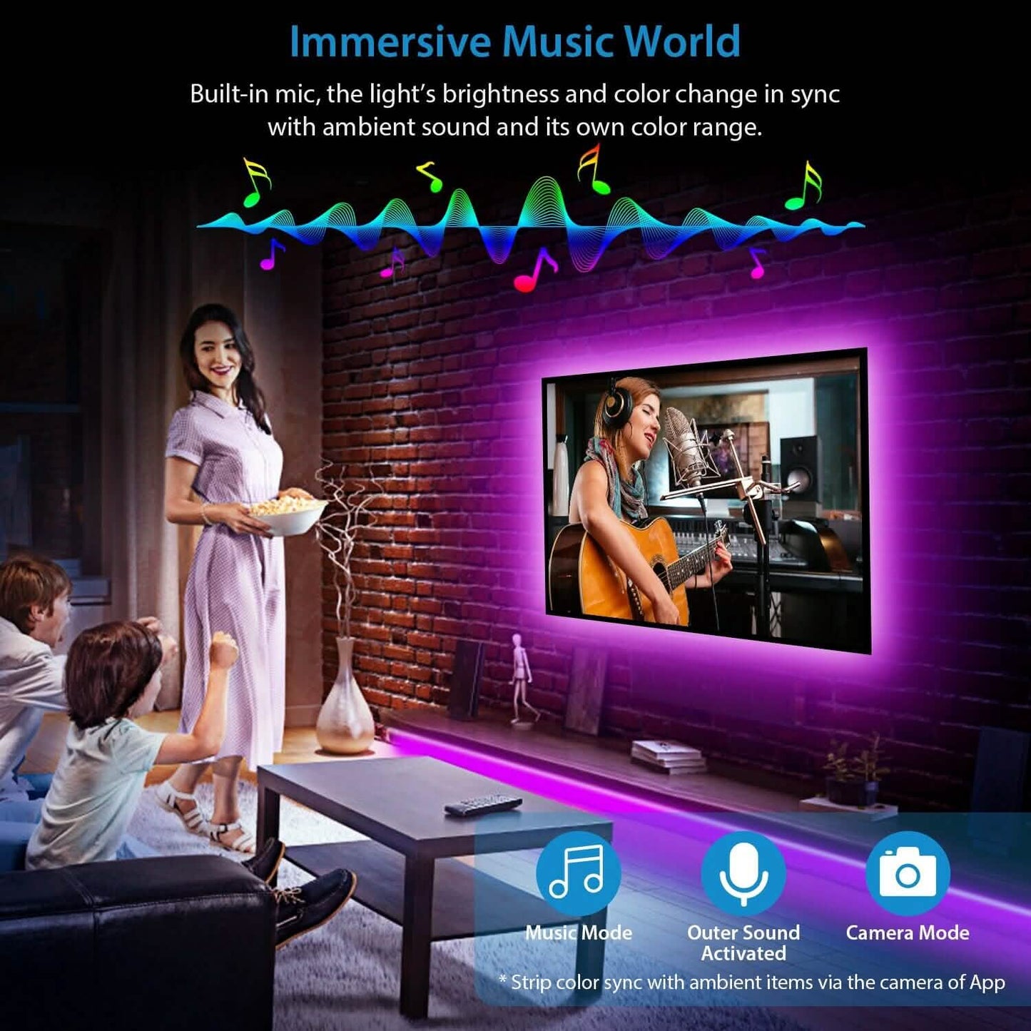 5M LED Strip Light 5050 SMD RGB Waterproof Smart WIFI IR APP Controller DailySale