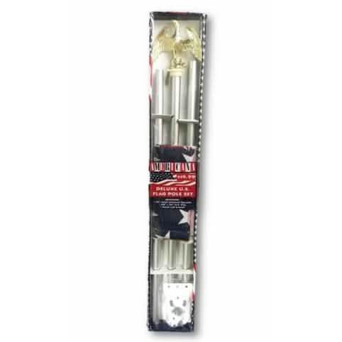 6-Foot Deluxe U.S. Flag Pole Set with Golden Eagle Top by Americana DailySale