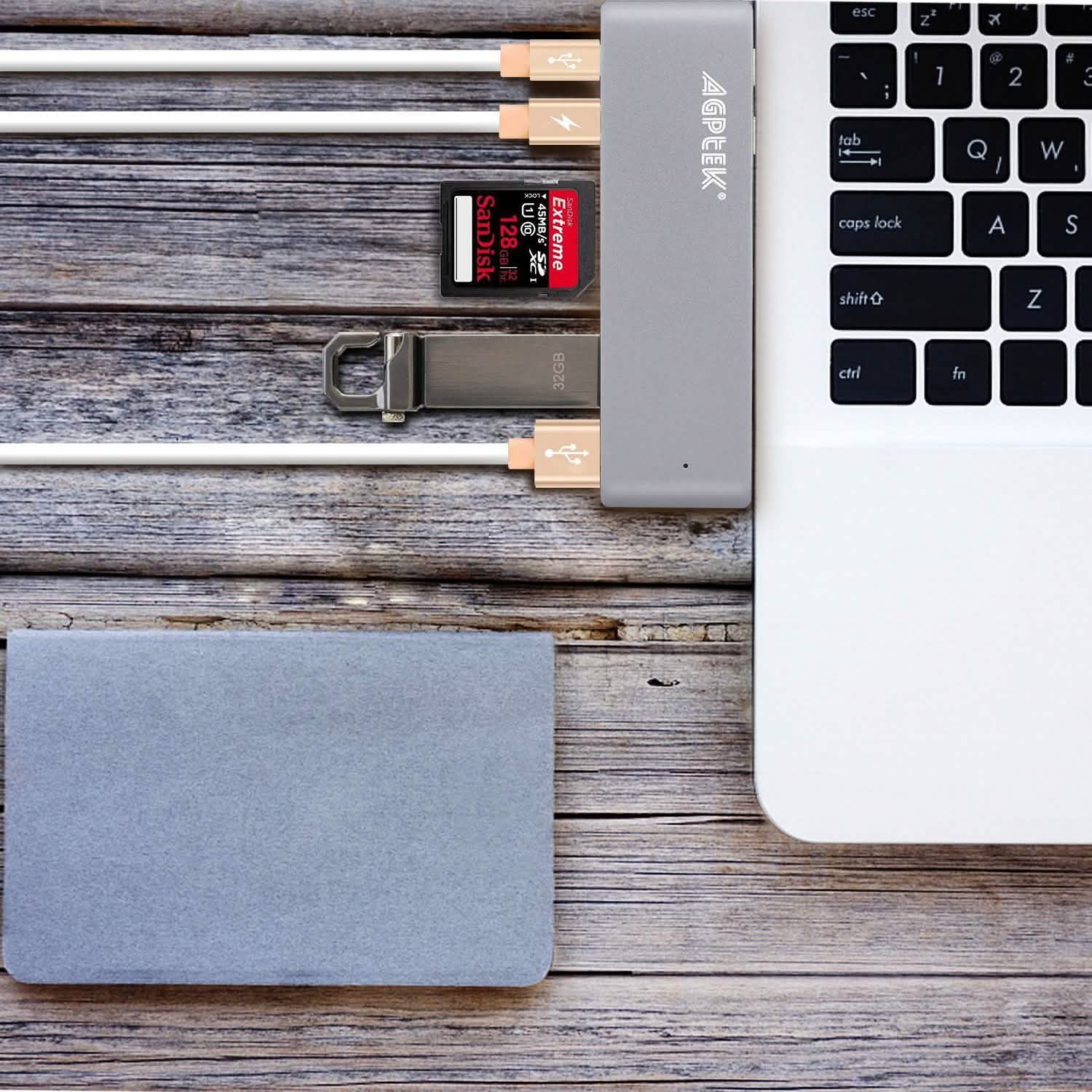 6-in-1 Type-C USB-C Hub Adapter Dual USB 3.0 Port Thunderbolt 3 DailySale