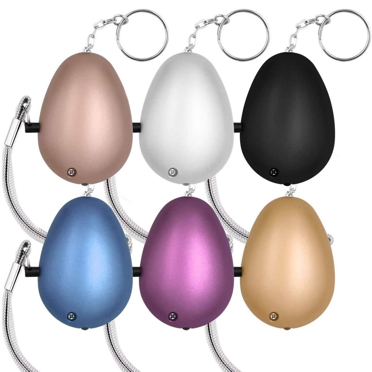 6-Pack: 140DB Personal Security Alarm Keychain with LED Lights DailySale