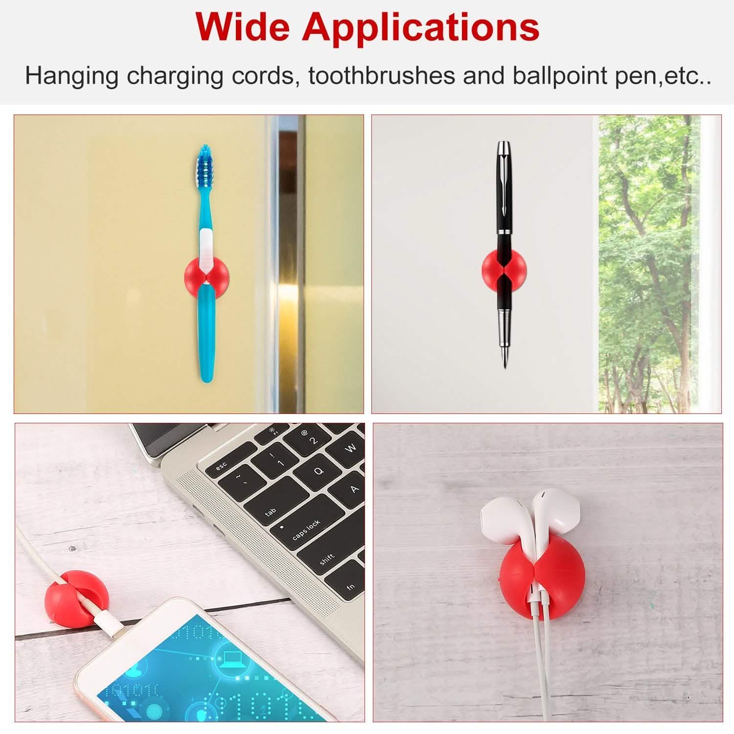 6-Pack: Cable Clips Adhesive Wire Cord Clamps DailySale
