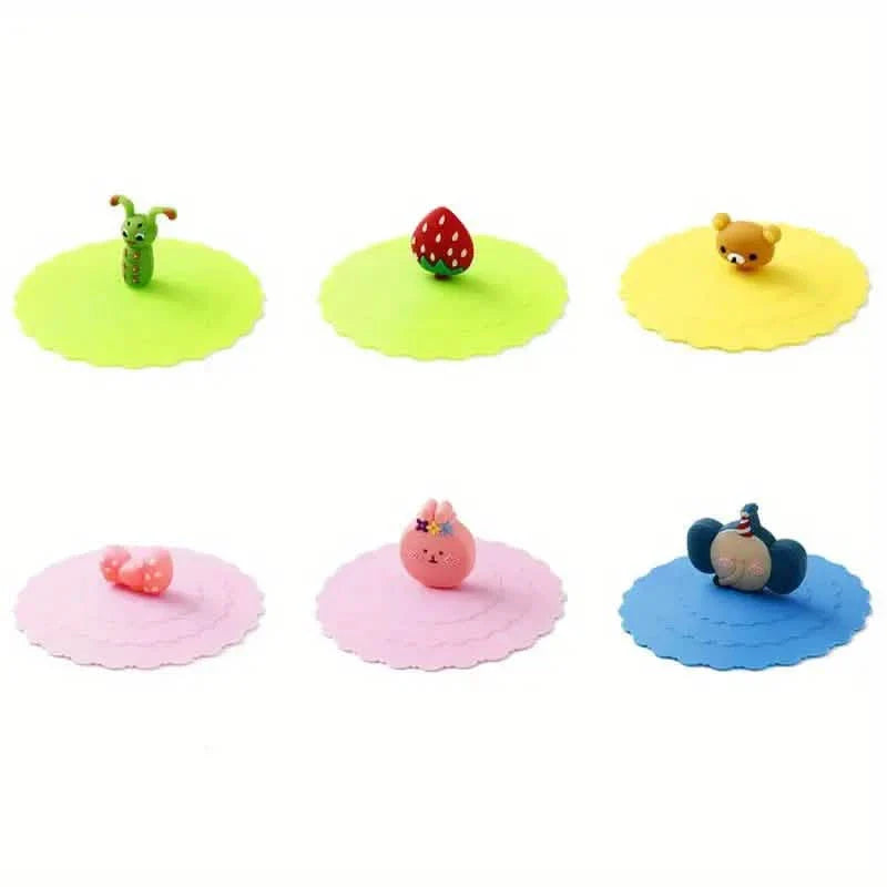 6-Pack: Leak-proof and Dustproof Silicone Cup Cover for Ceramic Tea Cups and Water Cups DailySale