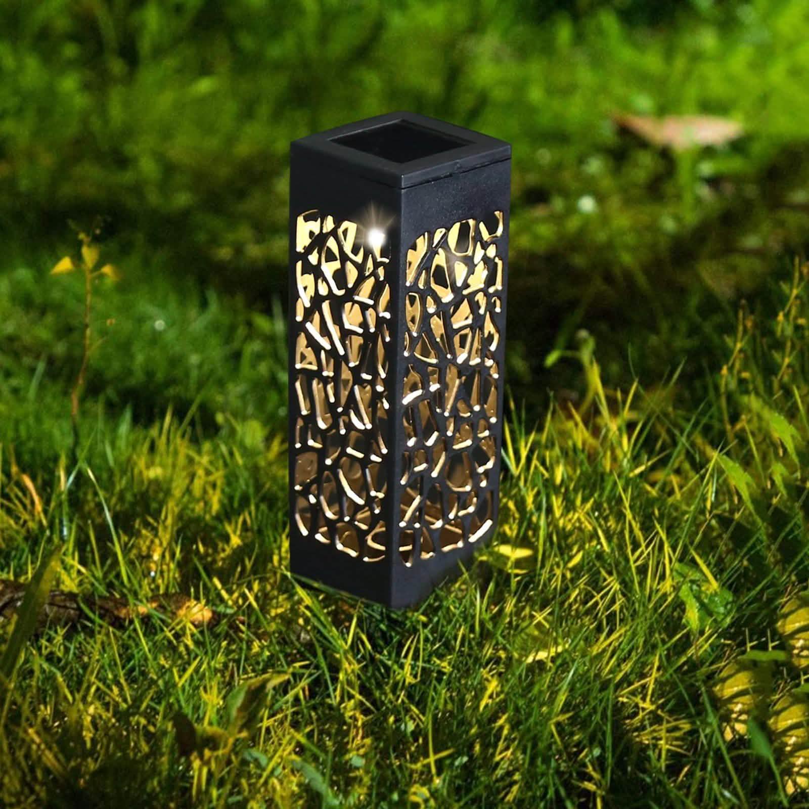 6-Pack: Outdoor Solar Light Powered Garden Pathway Lights Waterproof Hollow with Ground Spike DailySale