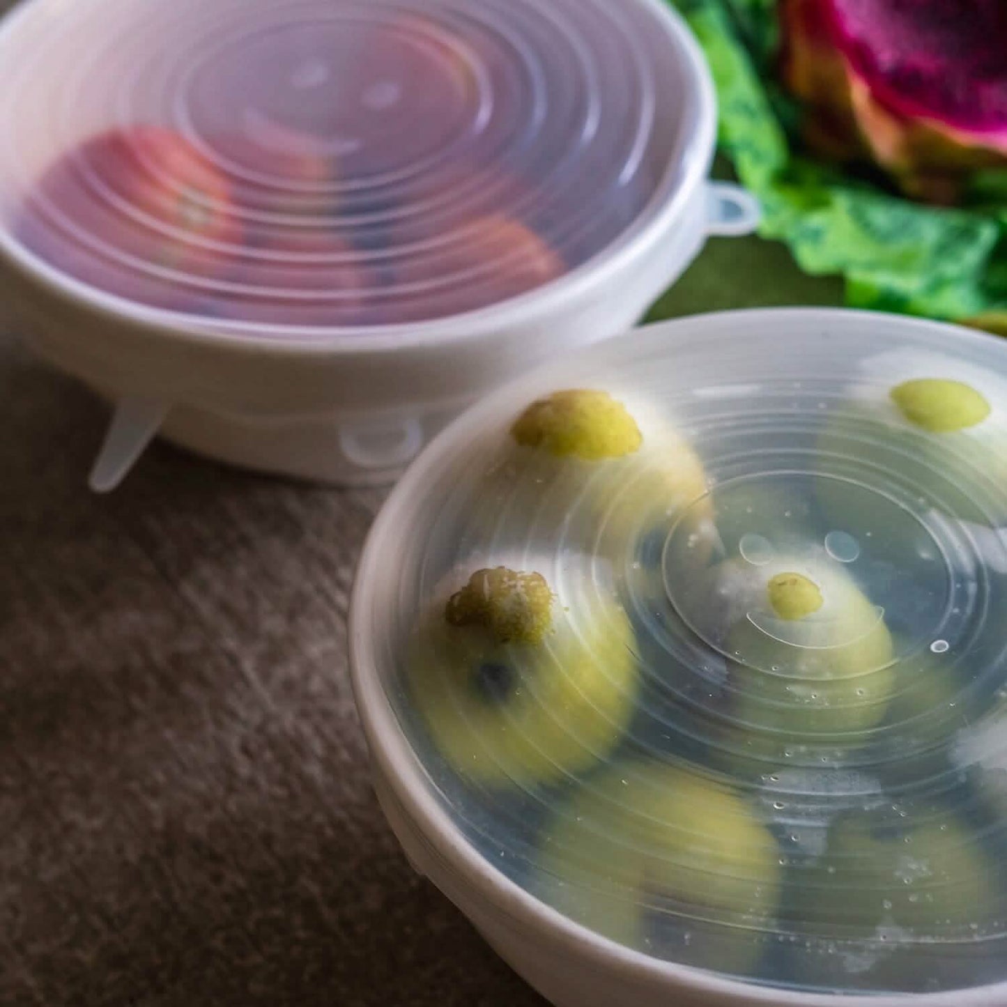 6-Pack: Reusable Silicone Stretch Container Lids Covers for Food Storage - Fit Most Containers DailySale