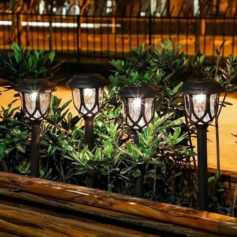 6-Pack: Solar Powered Pathway Lights - Touch-Controlled, Waterproof, Detachable, Energy Efficient, and Wireless Solar Garden Stake Lights DailySale