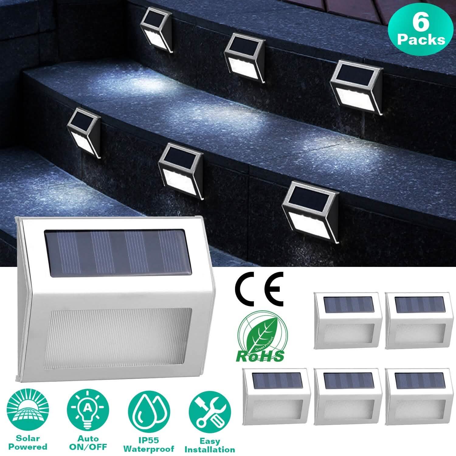 6-Pack: Solar Step Lights DailySale