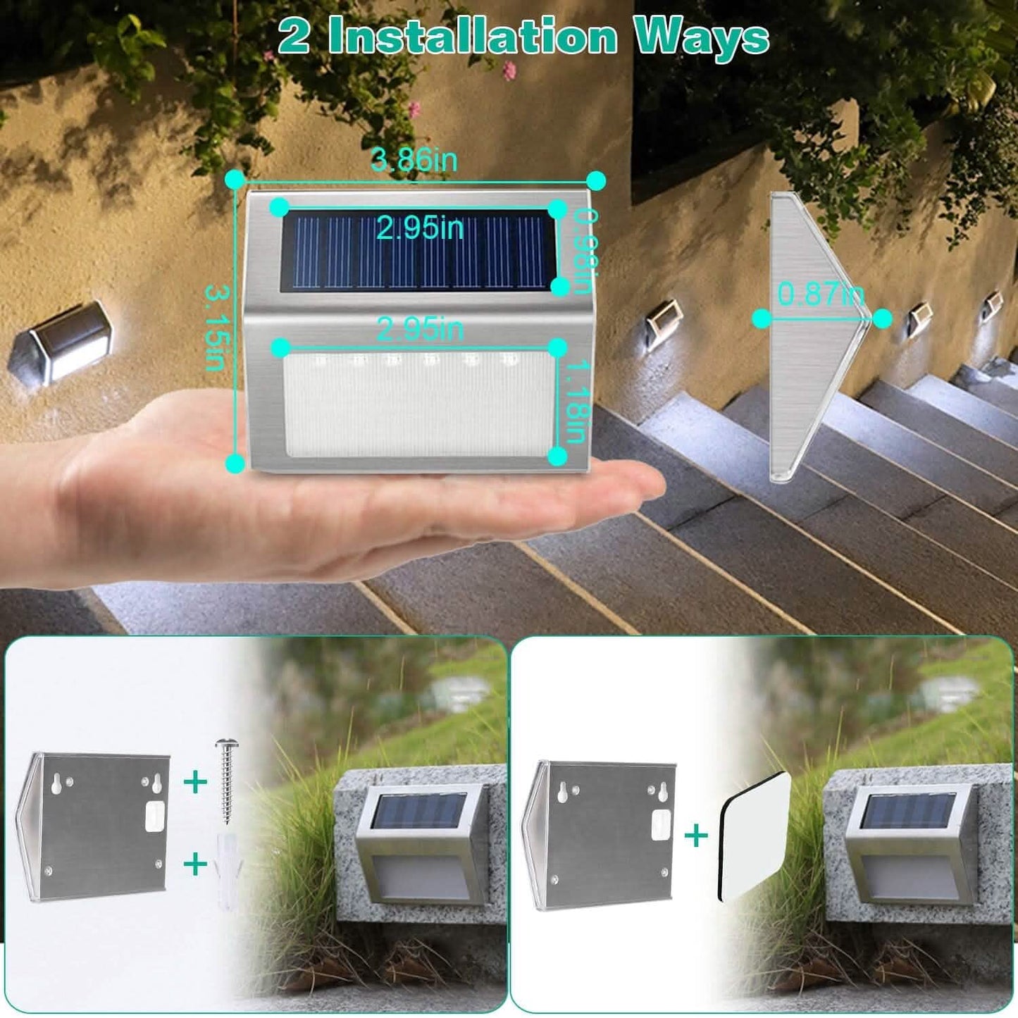 6-Pack: Solar Step Lights DailySale