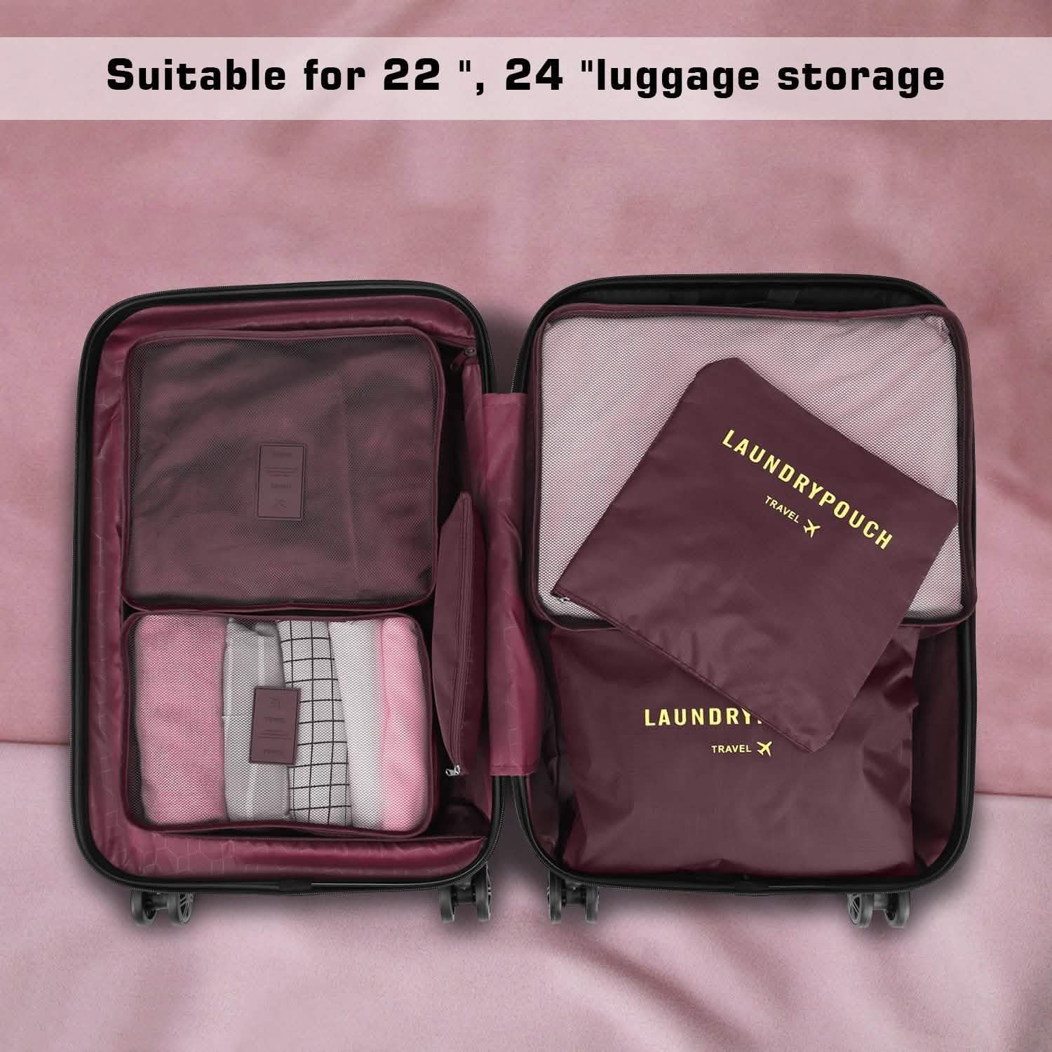6-Pack: Travel Storage Bag Set Packing Cube Organizer DailySale