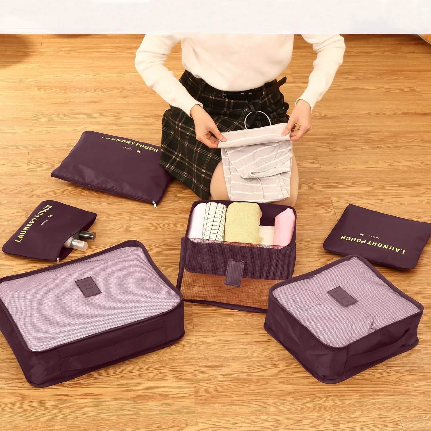 6-Pack: Travel Storage Bag Set Packing Cube Organizer DailySale
