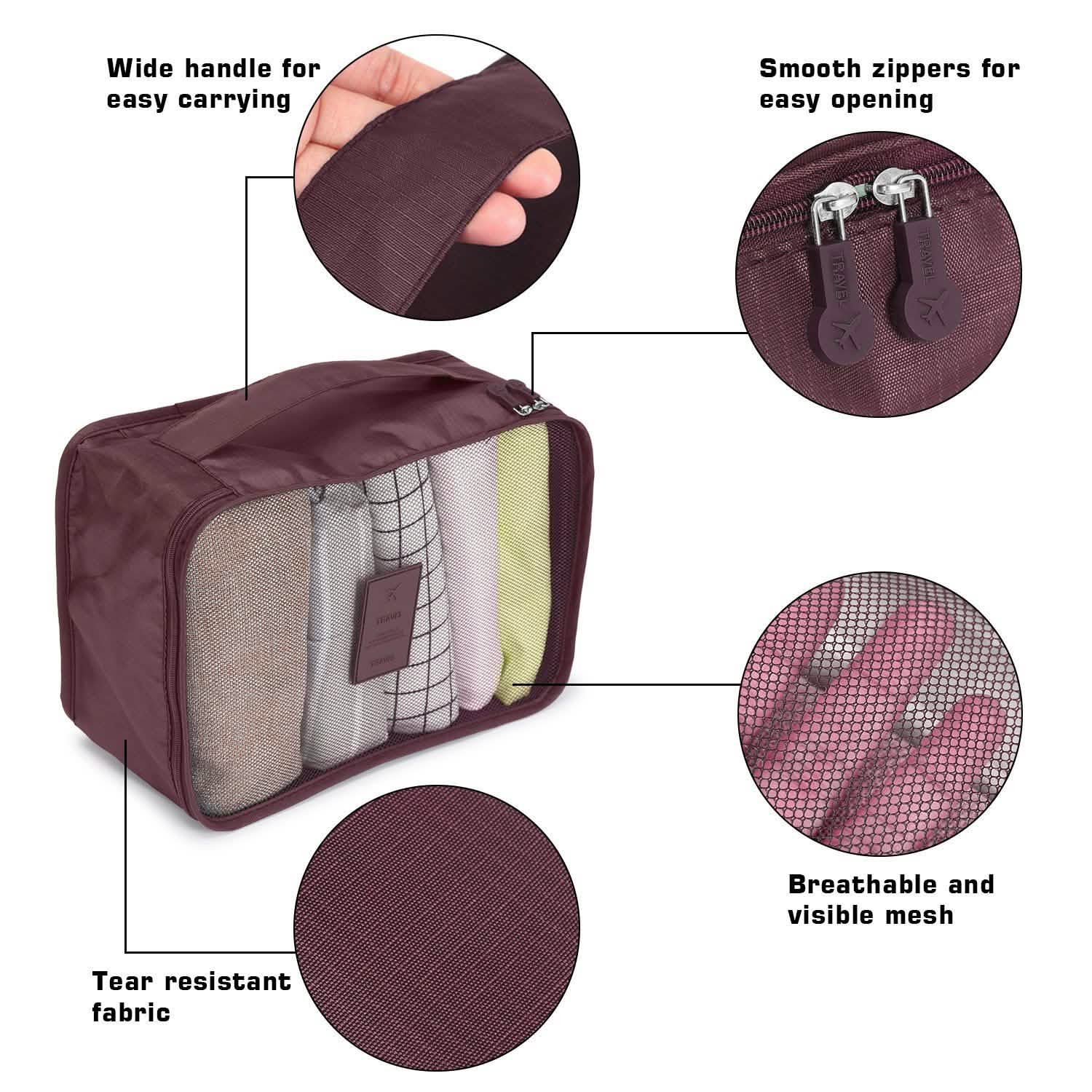 6-Pack: Travel Storage Bag Set Packing Cube Organizer DailySale