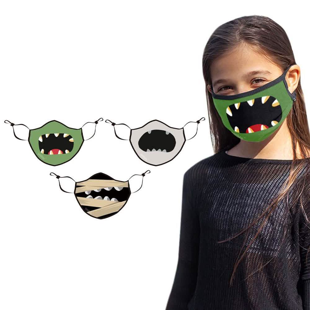 6-Pack: Two-Layer Reusable Halloween Kids Face Mask With Adjustable Earloop DailySale