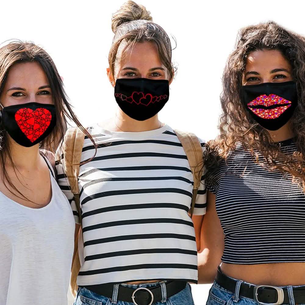 6-Pack: Valentines Fun Super Soft Reusable Non-Medical Face Masks DailySale