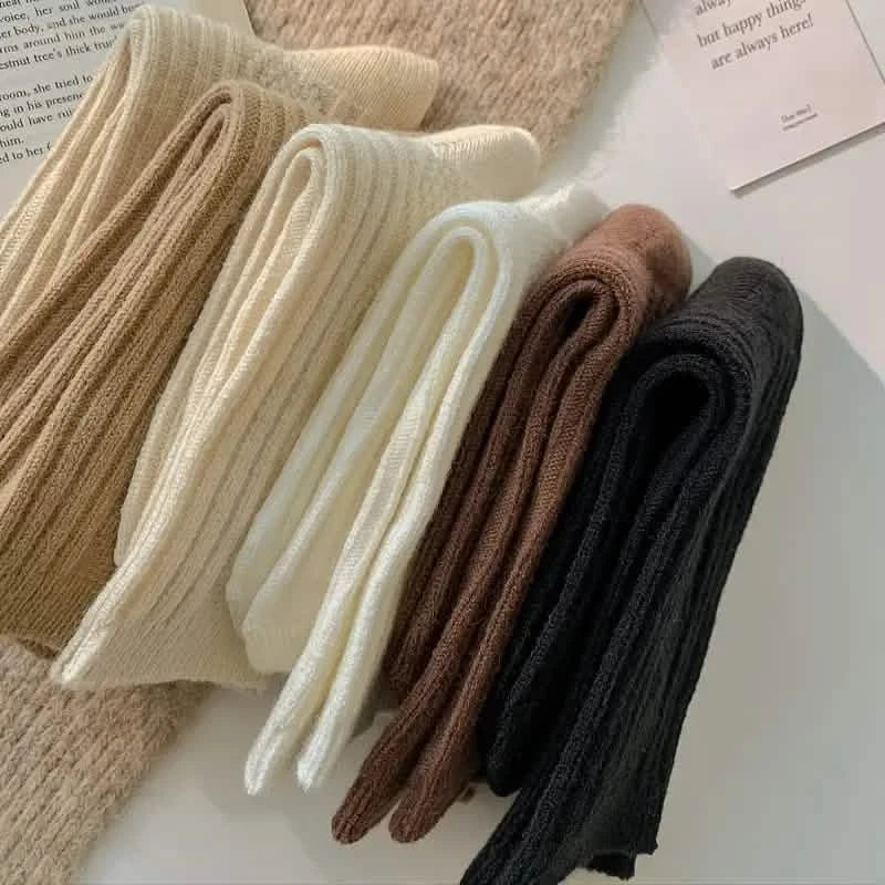 6-Pairs: Thick & Warm Cream Color Sock DailySale