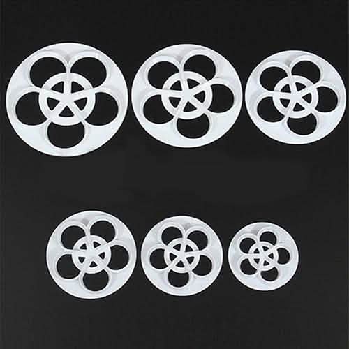 6-Piece: Baking Mold Fondant Cake Sugarcraft Rose Flower Cookie DailySale