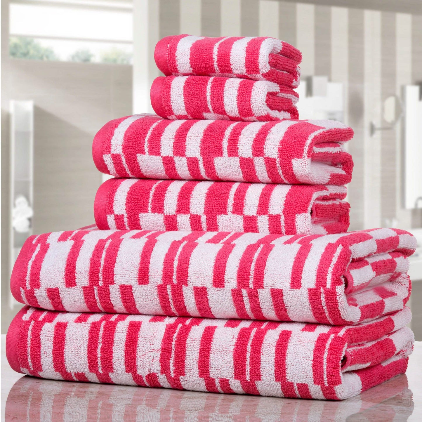6-Piece: CP Stratus Stripe Quick Dry Towel Set DailySale