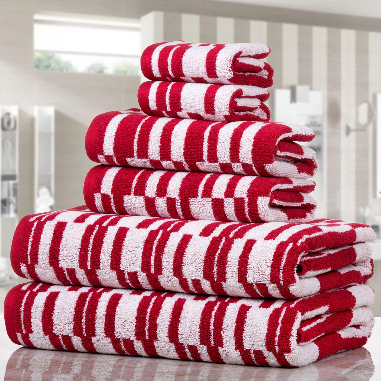 6-Piece: CP Stratus Stripe Quick Dry Towel Set DailySale