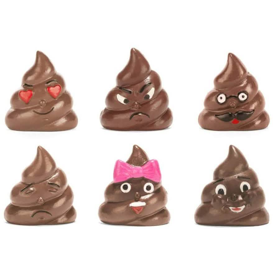6-Piece: Kikkerland Poop/Poo Emoji Fridge Magnets Set DailySale