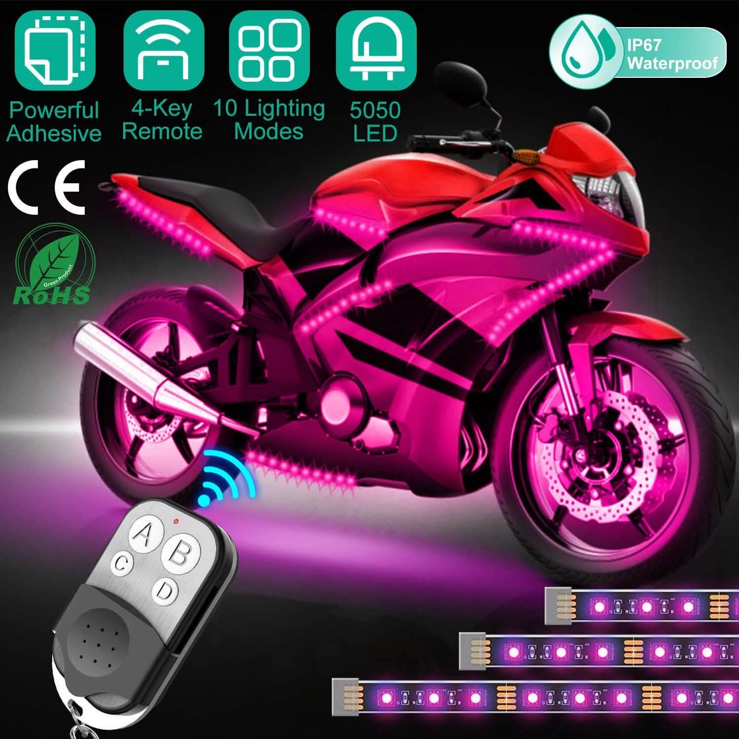 6-Piece: Motorcycle LED Light Strips DailySale