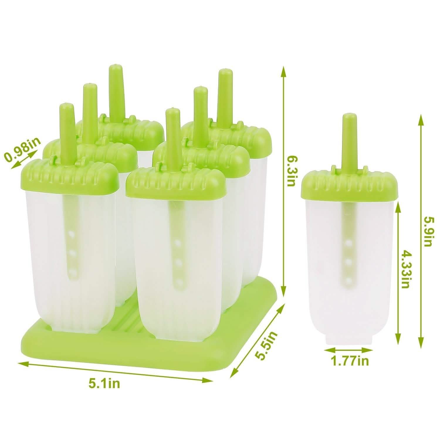 6-Piece: Popsicle Molds Reusable Ice Cream DIY Ice Pop Maker DailySale